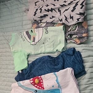 Boys Capris and tshirt, Yoda pj's, and lightweight pants.